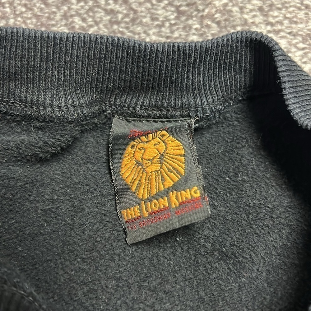 VTG Disney Lion King Broadway Musical Embroidered Crew Neck Sweatshirt - M/L - Picture 3 of 4